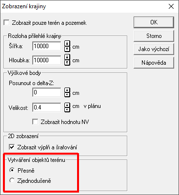 Přepnutí hustoty triangulace