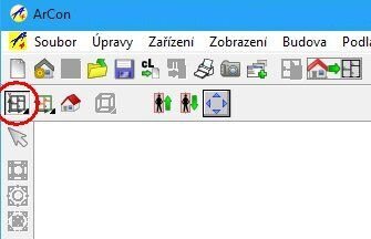 Obrázek 1: Půdorysné zobrazení čárové