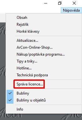 Správa licence